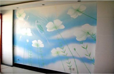 冕宁画墙绘怎么画好白云的蓬松感？