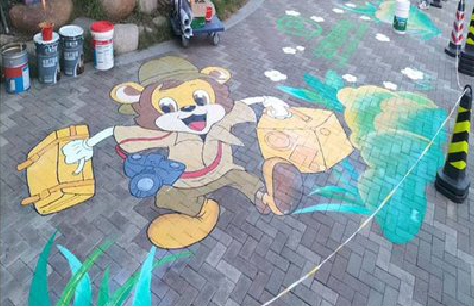 冕宁夏季画地面彩绘会遇到的问题