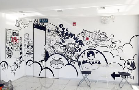 冕宁手绘墙并非传统涂鸦。